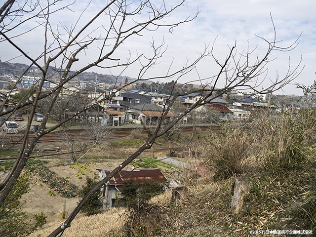 View of Takataki Station from nearby hill
