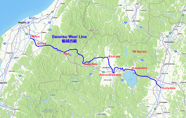JR Banetsu West Line Map