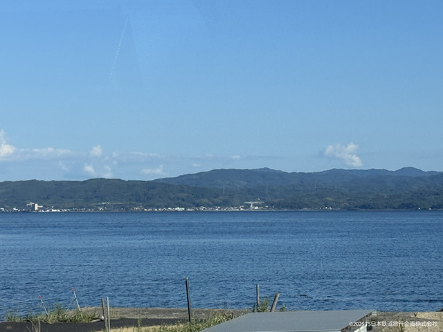 Lake Shinji taken from the Bataden train