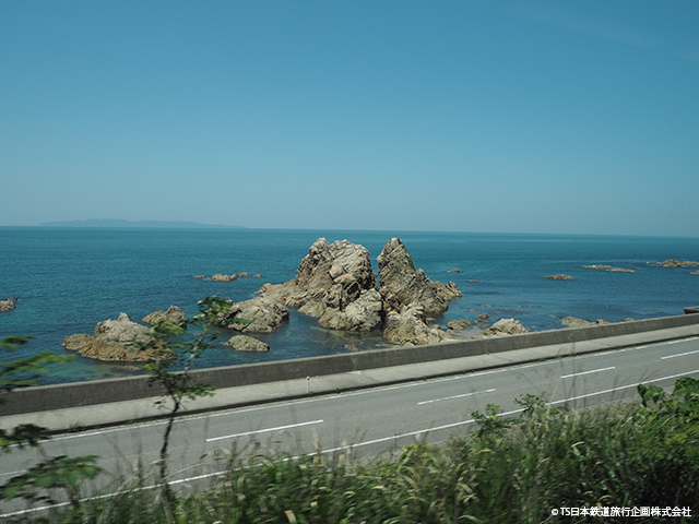 Uetsu Main Line Scenery Sasagawa Nagare coastline