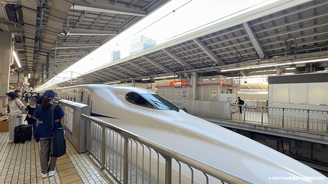 Tokyo Station - Tokaido Shinkansen train arriving