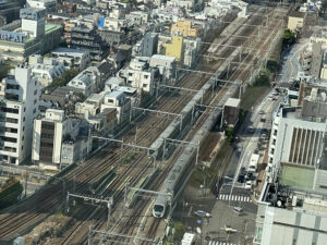 JR & Seibu Lines from the Tokyu Kabukicho Tower Shinjuku